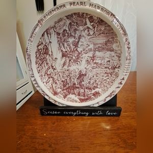 Commemorative Collectors Plate ~ Remember Pearl Harbor ~ United China & Glass Co